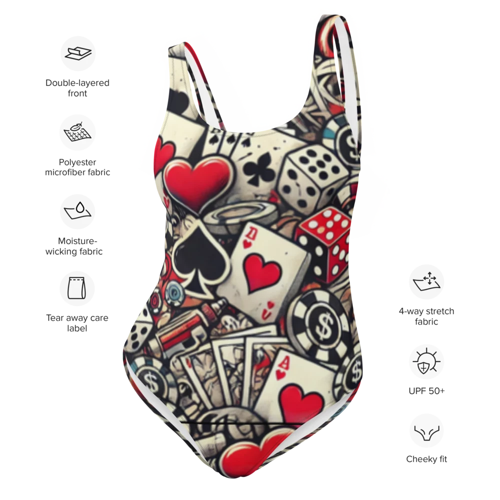 Hearts and Spades Casino One piece Body suit