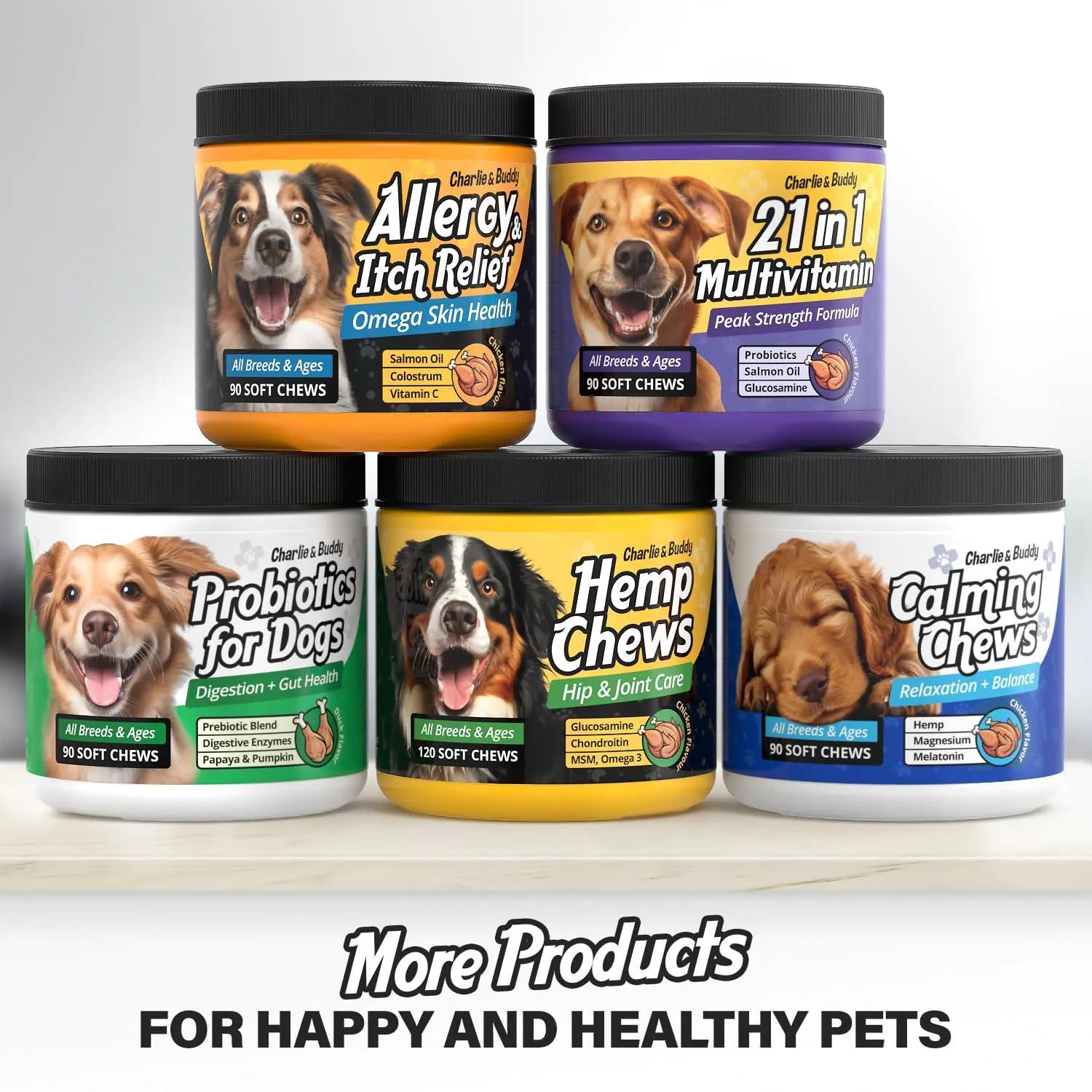 Dog Calming Chews 90 Pcs Chicken Flavor