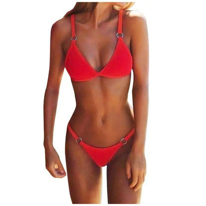 Buckle Strap Bikini Swimsuit