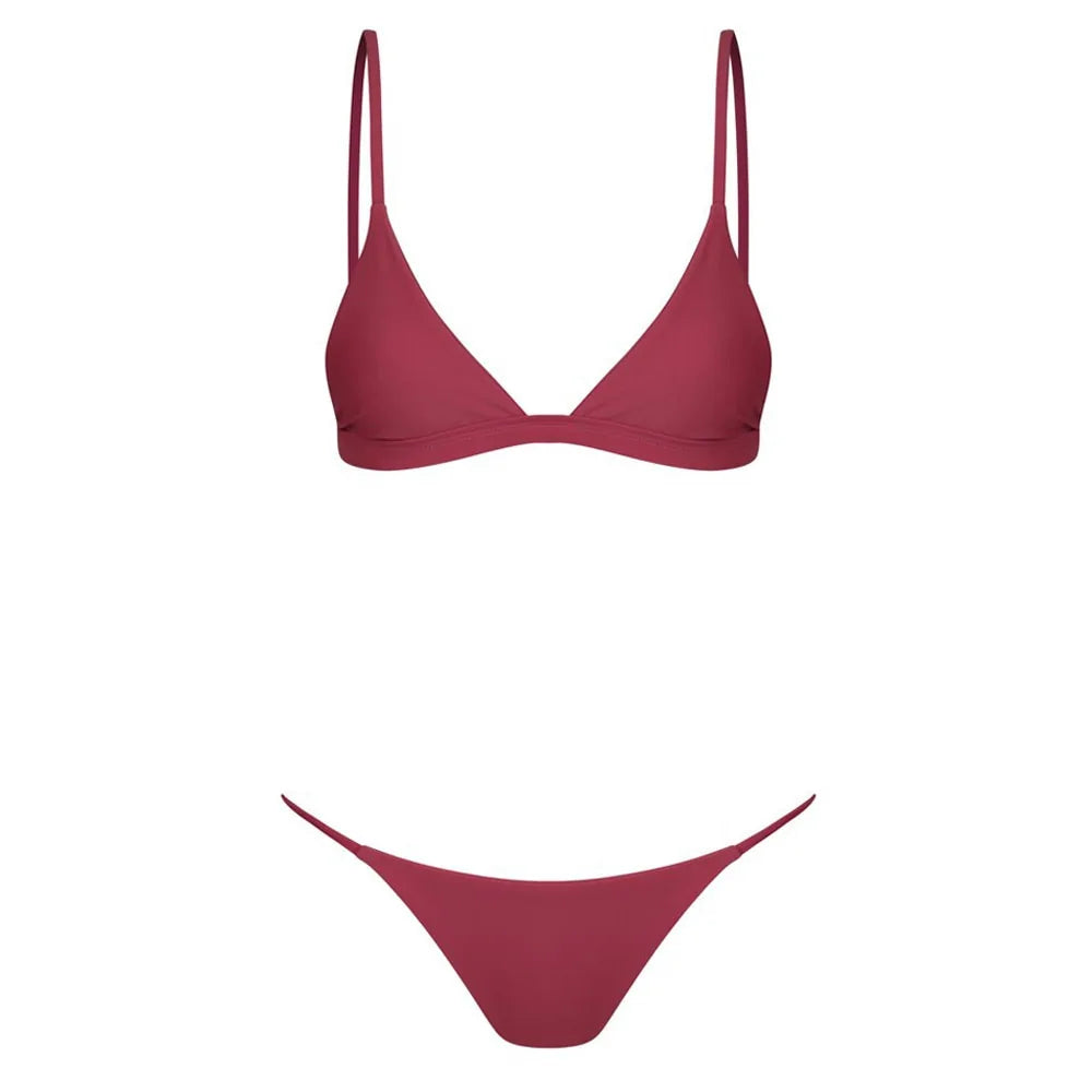 Chic Bandeau Bandage Bikini: Brazilian Push-up Set