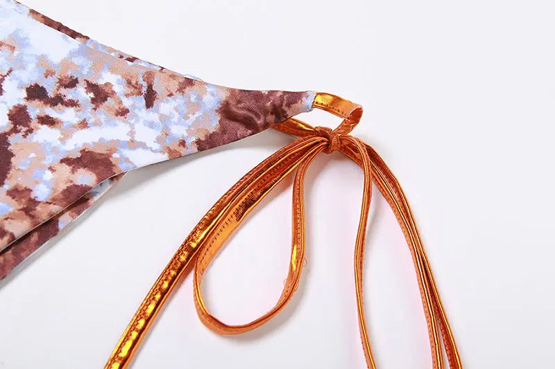 Sunrise Shimmer Skirt Set- bikini with cover