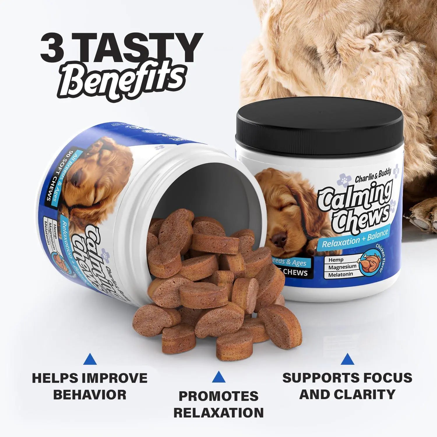 Dog Calming Chews 90 Pcs Chicken Flavor