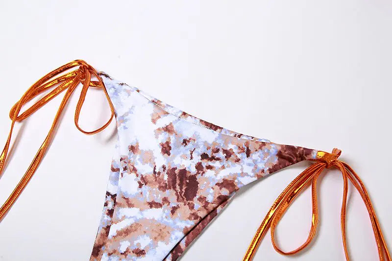 Sunrise Shimmer Skirt Set- bikini with cover