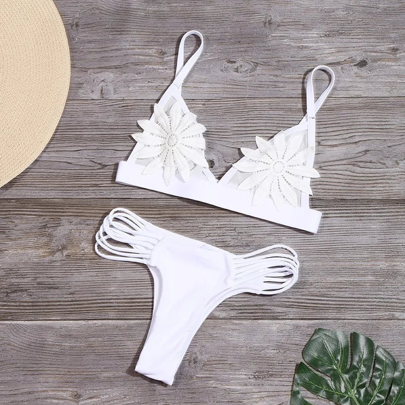 Sexy Floral Cut Bikini
