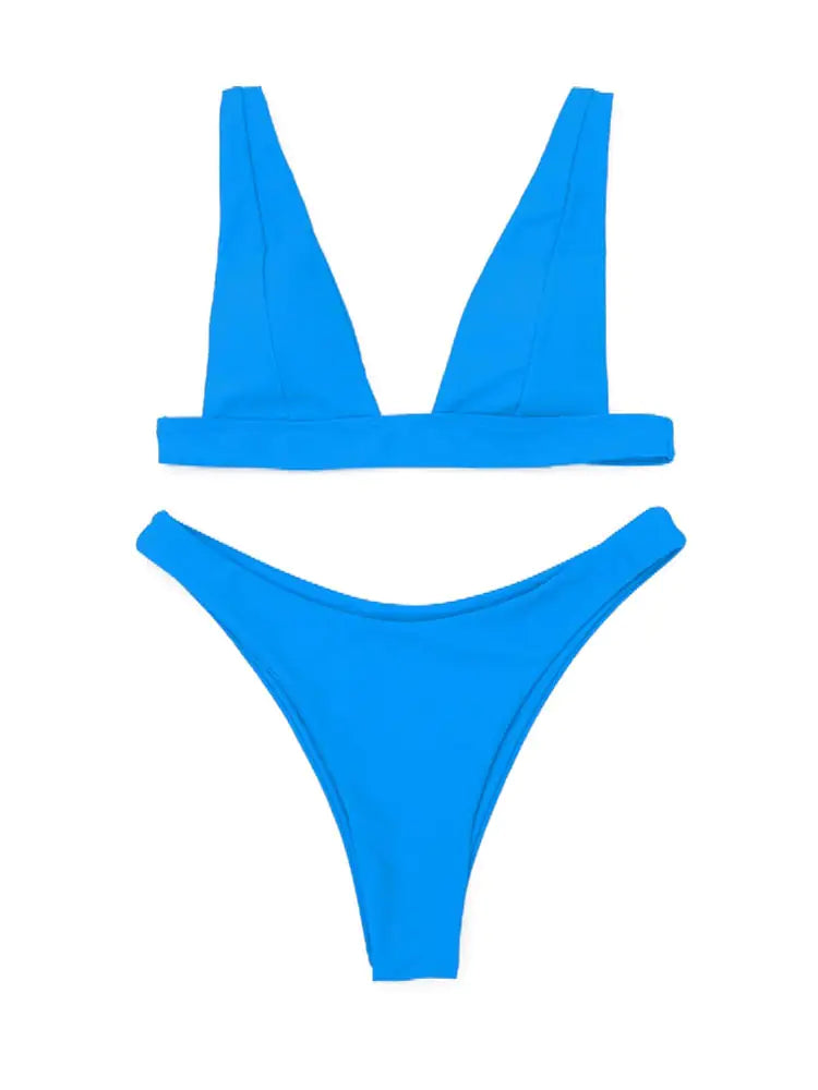 Chic Zip Triangle Bikini